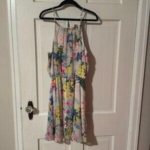 GIBUI Spaghetti Strap Floral Mini Dress Size Medium